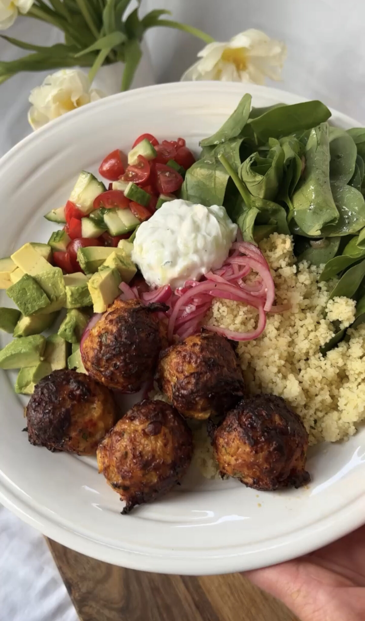 Air Fryer Honey Harissa Chicken Meatballs Recipe The Savvy Spoon