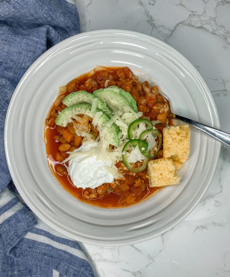 One Pot Skinny Cowboy Turkey Chili Recipe