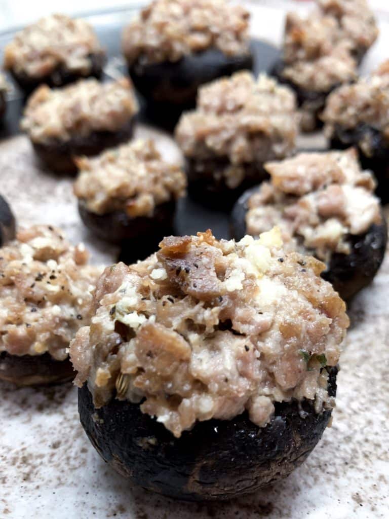 Sausage and Boursin Stuffed Mushrooms Recipe