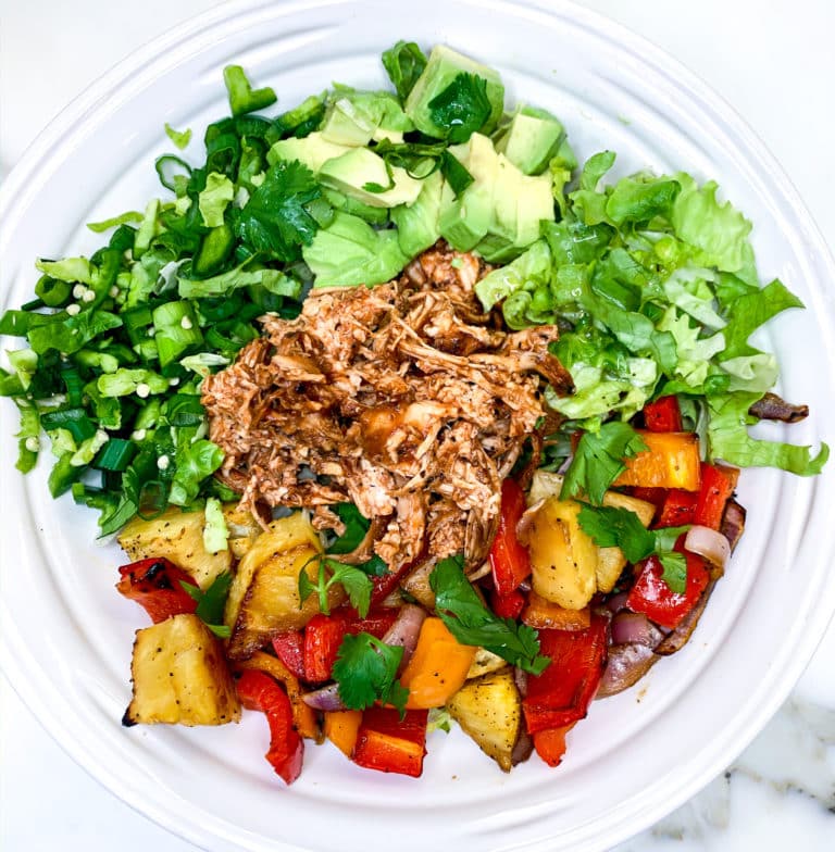 Roasted Pineapple BBQ Chicken Bowl Recipe