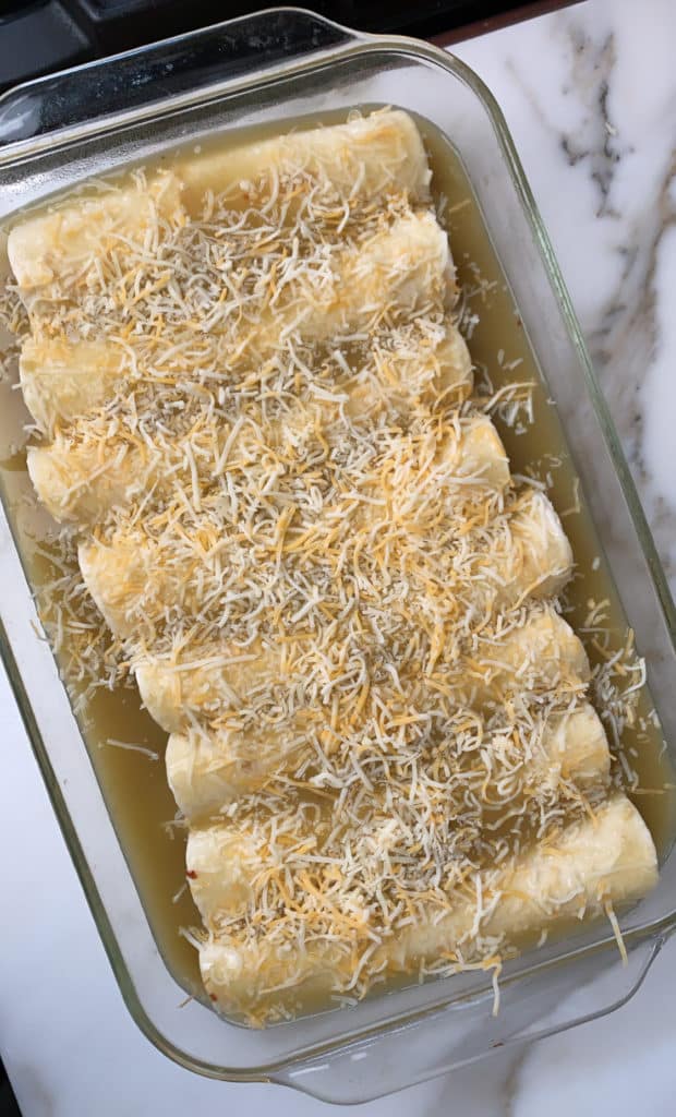 Lazy Girl Enchiladas Verdes by The Savvy Spoon