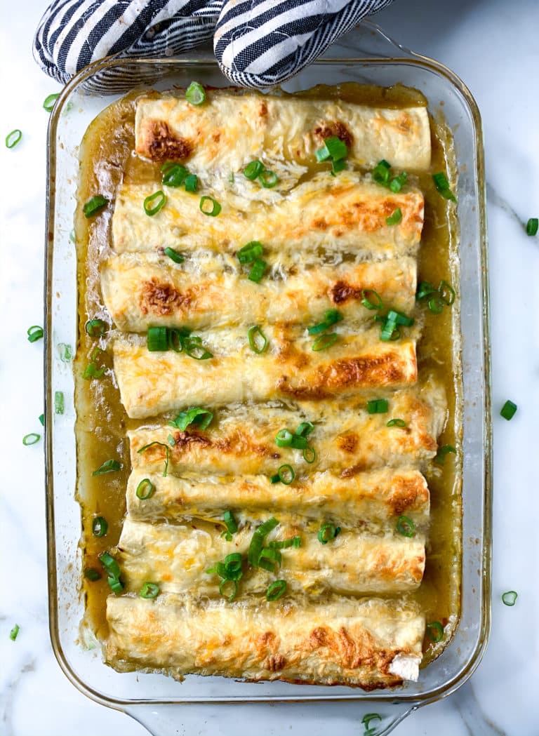 Green Chicken Enchiladas (Lazy Girl Recipe)