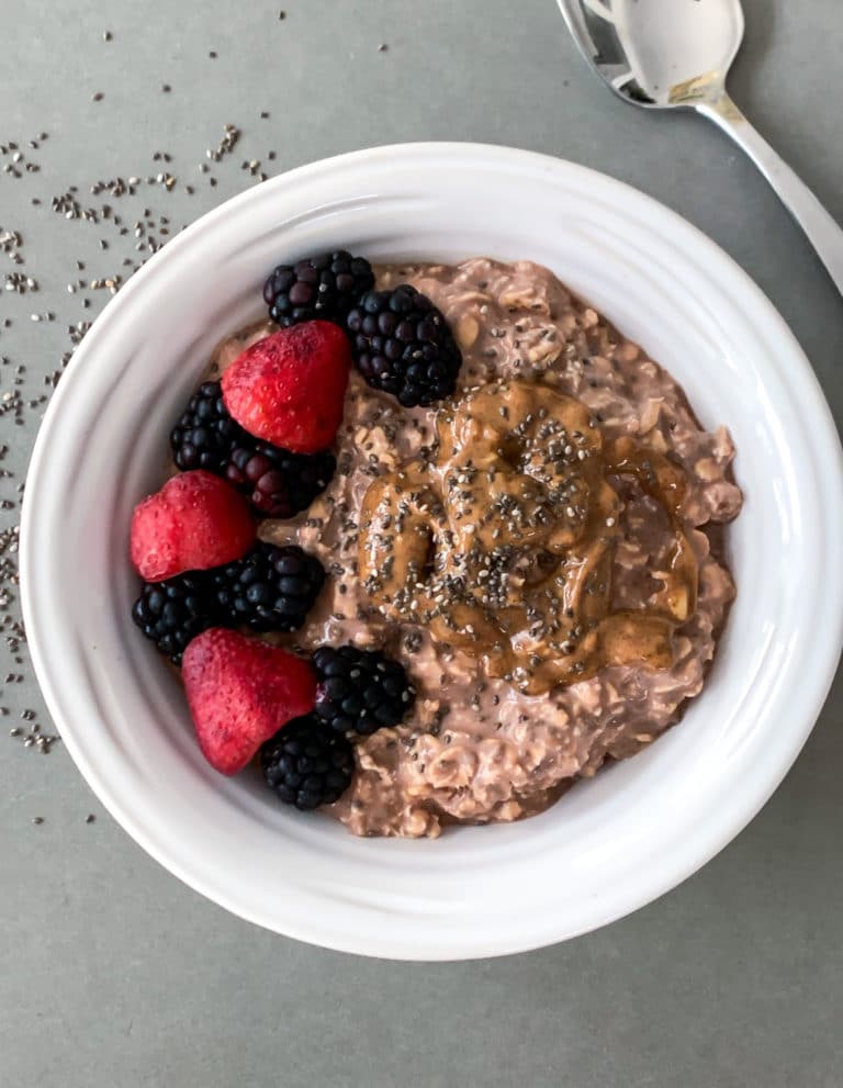 Peanut Butter Chocolate Protein Overnight Oats Recipe