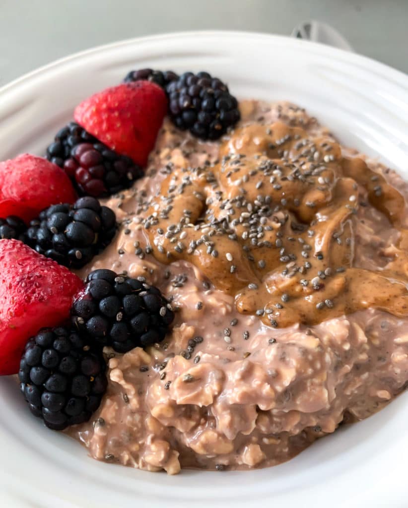 Peanut Butter Chocolate Protein Overnight Oats Recipe