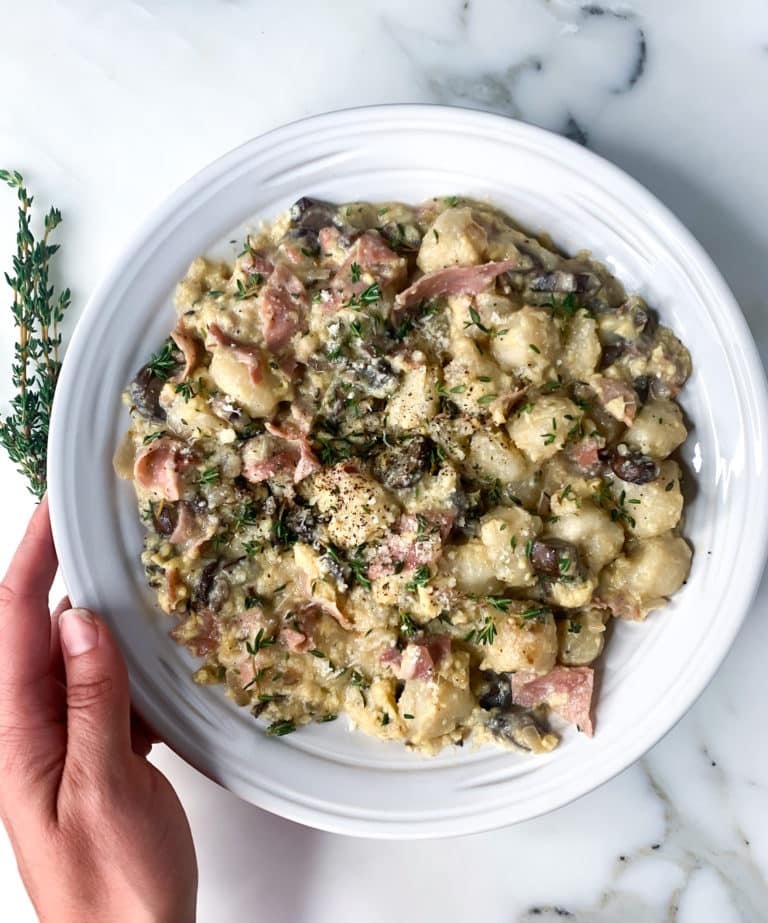 Cauliflower Gnocchi Carbonara Recipe