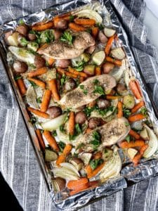 Easy Ranch Sheet Pan Chicken Recipe with Roasted Veggies