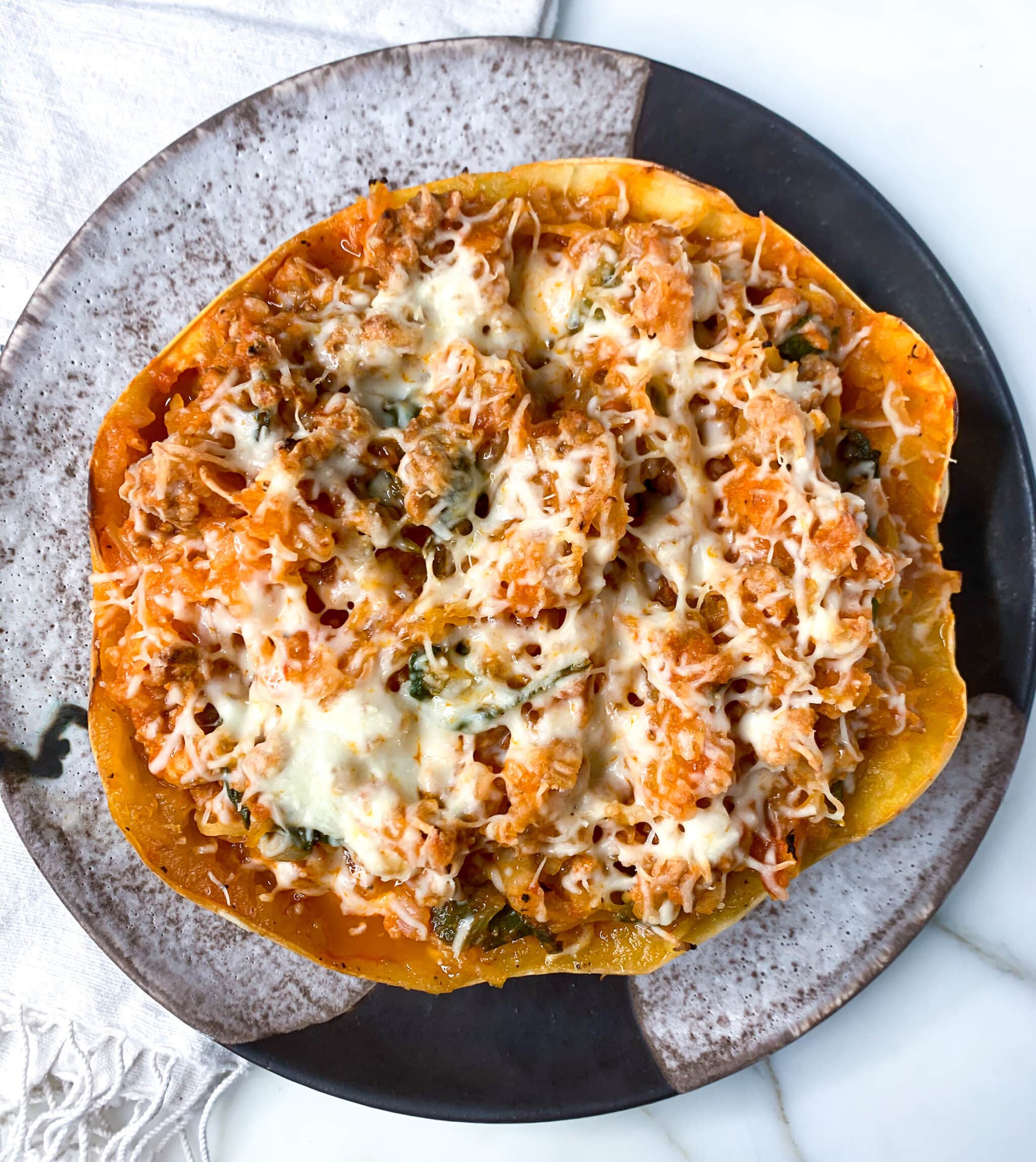 Baked Boursin Spaghetti Squash Sheet Pan Recipe - The Savvy Spoon