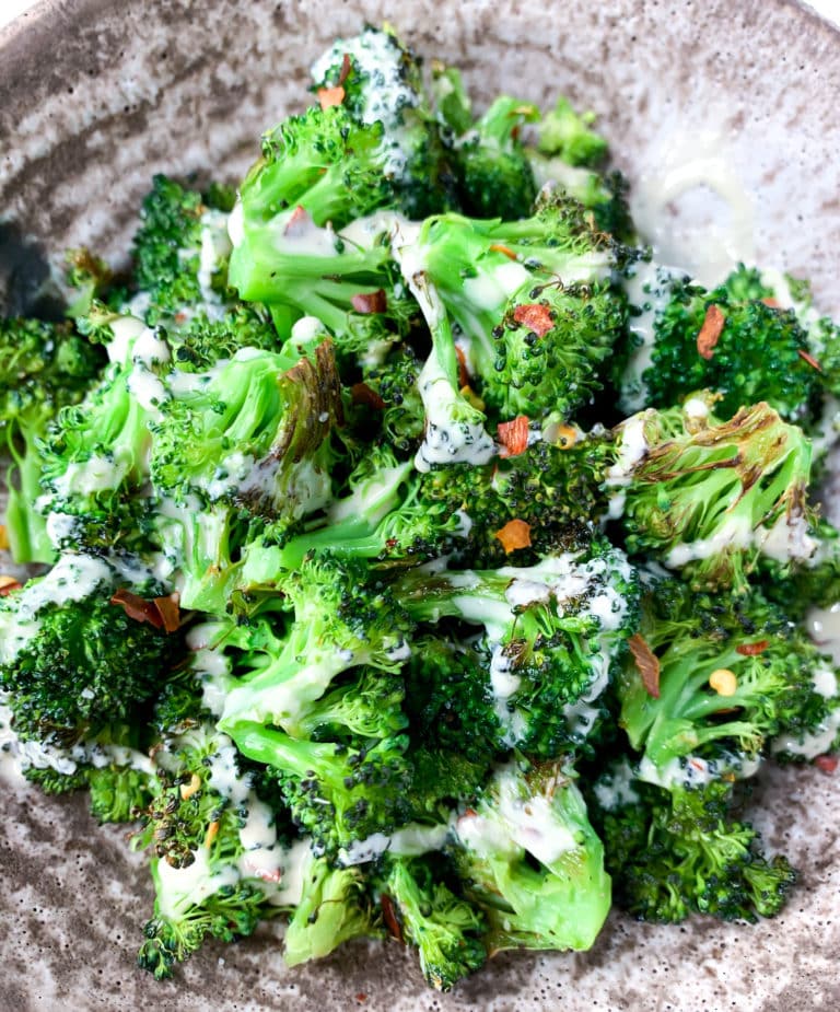 Perfect Roasted Broccoli With Lemon Tahini Sauce Recipe