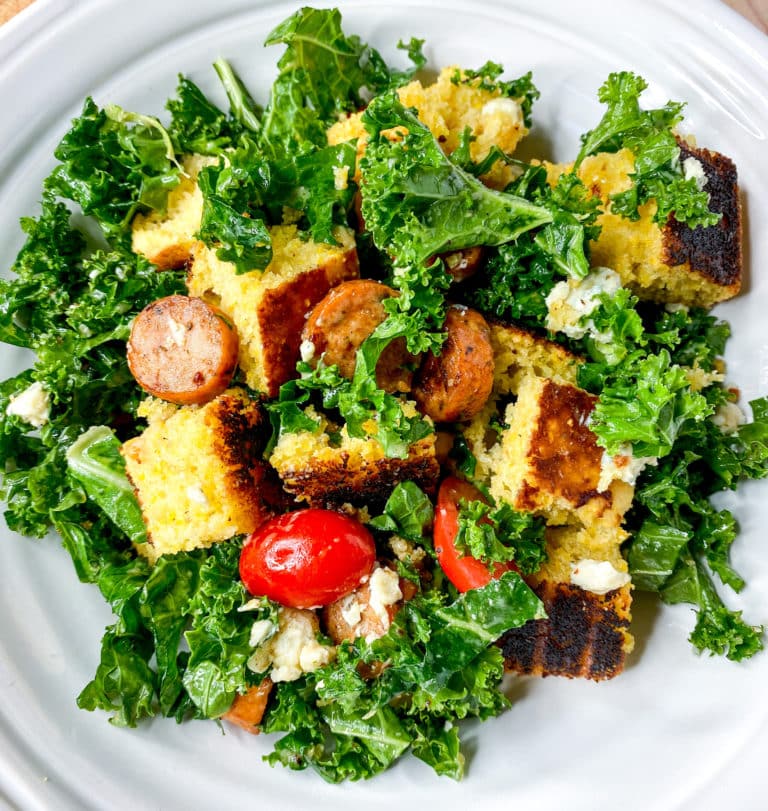 Chicken Sausage + Cornbread Panzanella Salad Recipe