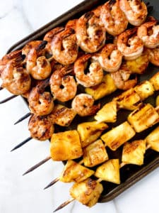 Teriyaki Shrimp + Pineapple Kebabs Recipe