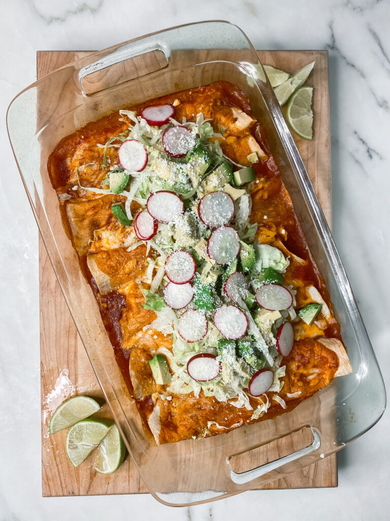 Skinny Beef + Cheese Enchiladas Recipe