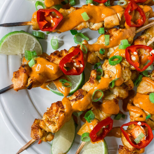 Chicken Satay Skewers - JoyFoodSunshine