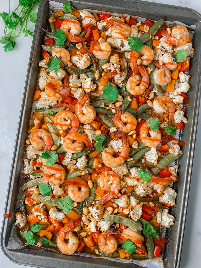 Sheet Pan Kung Pao Shrimp Recipe