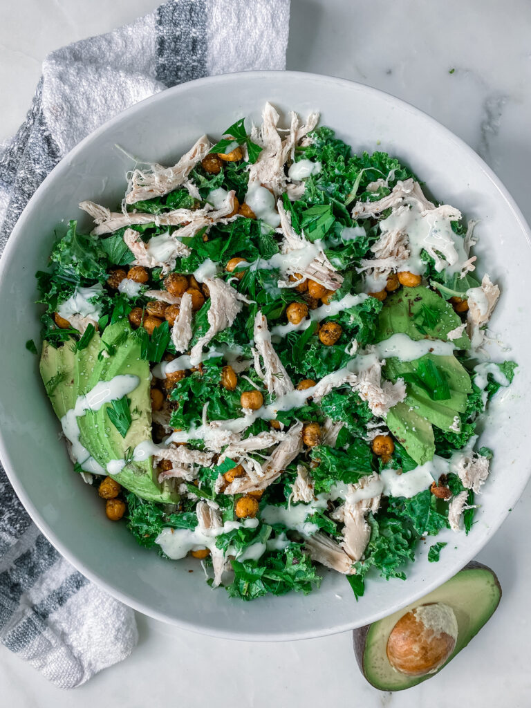 Chickpea Ranch Kale Salad