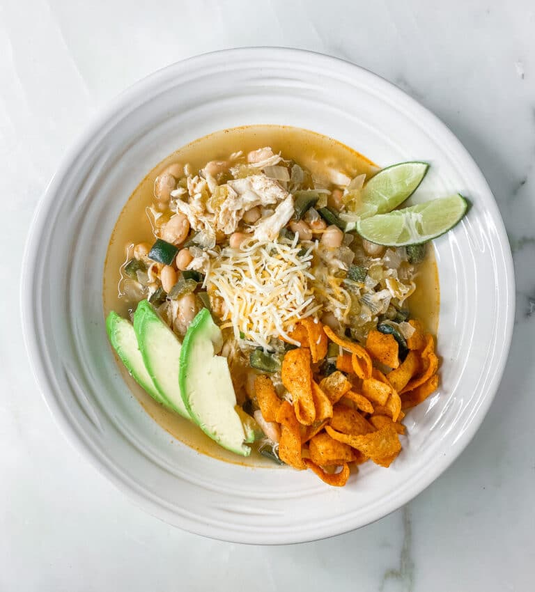 Cozy Poblano White Chicken Chili