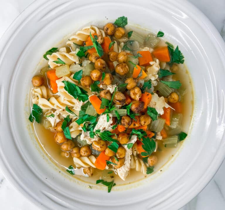 Chickpea Chicken Noodle Soup Recipe