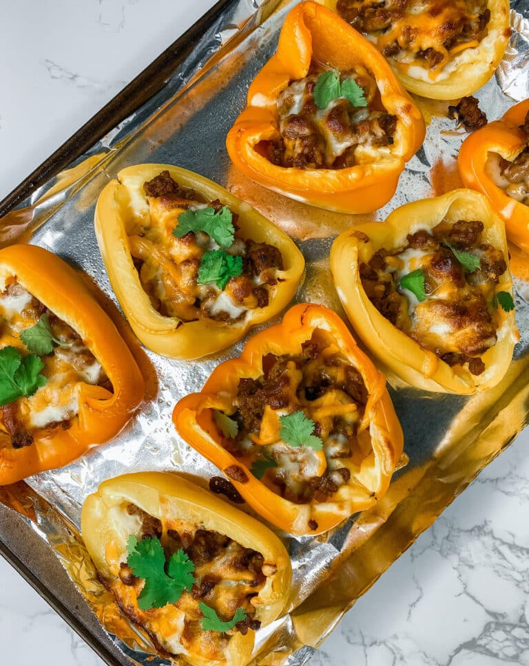 BBQ Ground Turkey Stuffed Peppers Recipe