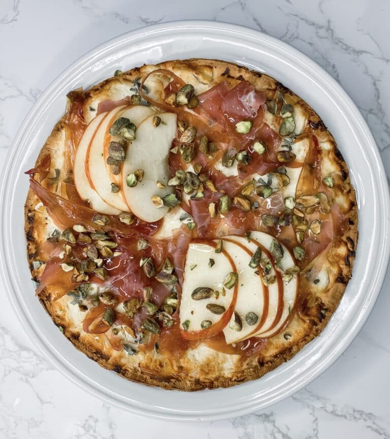 Goat Cheese, Prosciutto & Pistachio Pizza Recipe