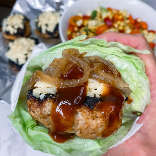 BBQ Chicken Lettuce Wrapped Burgers