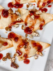 Boursin Wontons with Cranberry Jam + Candied Pecans Recipe