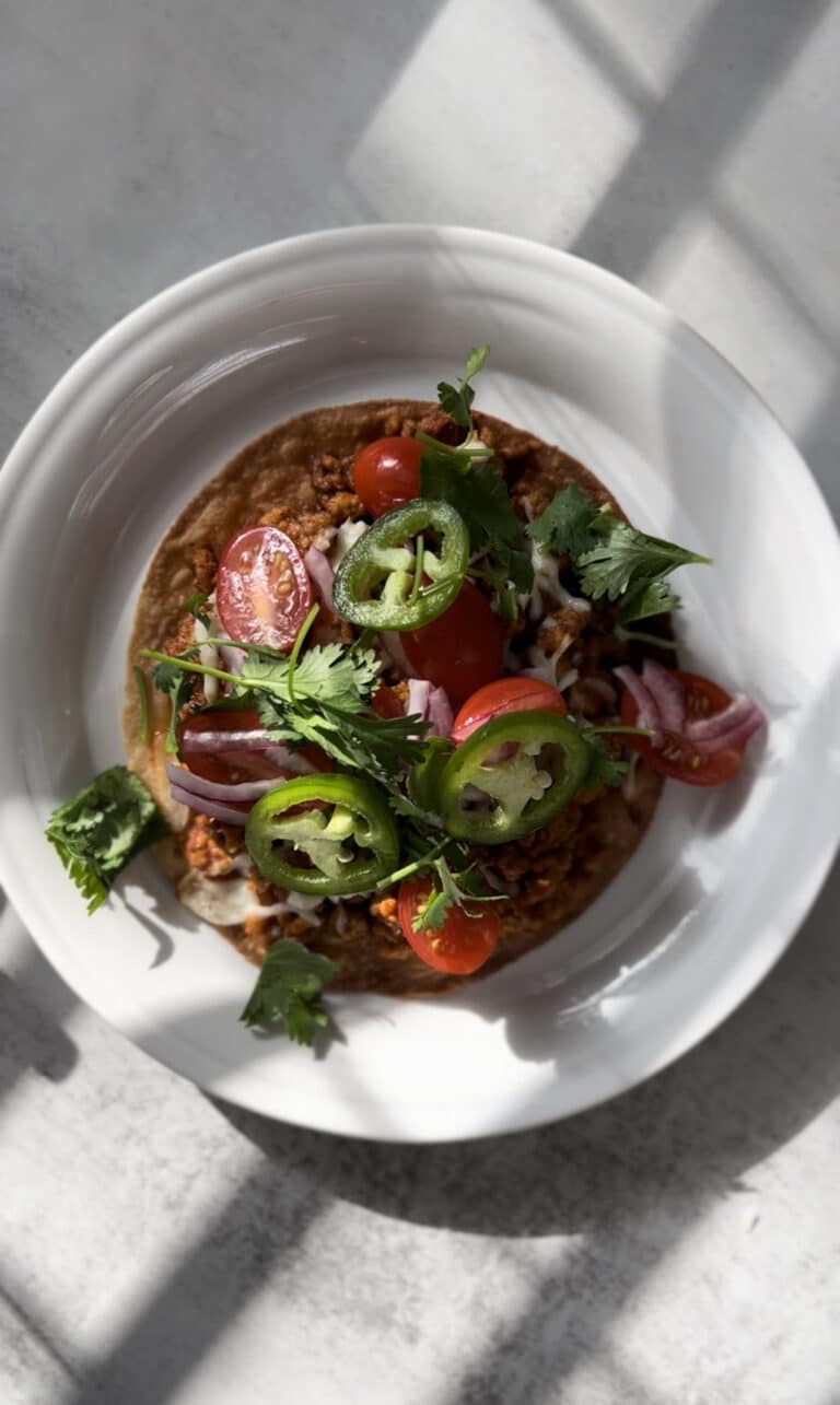 Weeknight Ground Chicken Tostadas Recipe