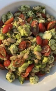 Easy Chopped Pesto Salad with Cannellini Beans Recipe