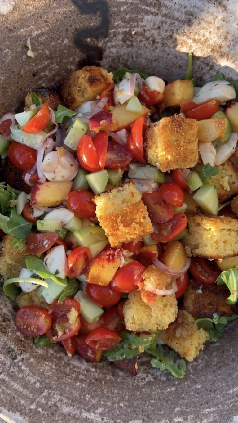 Cornbread and Peach Panzanella Recipe