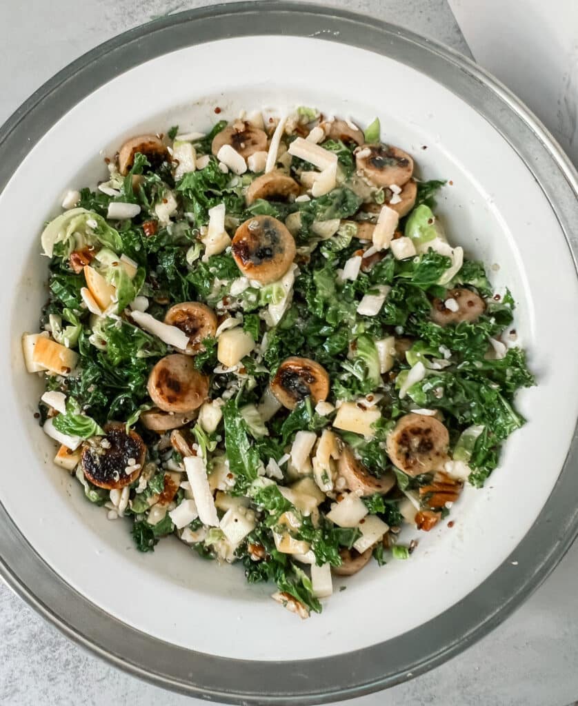 Fall-ish Kale Salad with Chicken Sausage Recipe