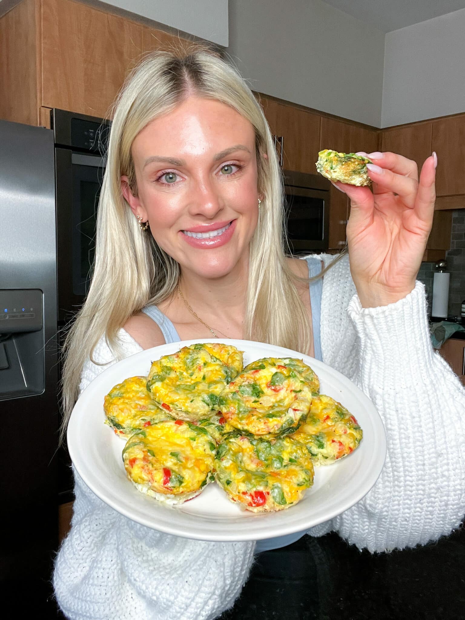 Baby Friendly Baked Egg Bites With Chopped Veggies