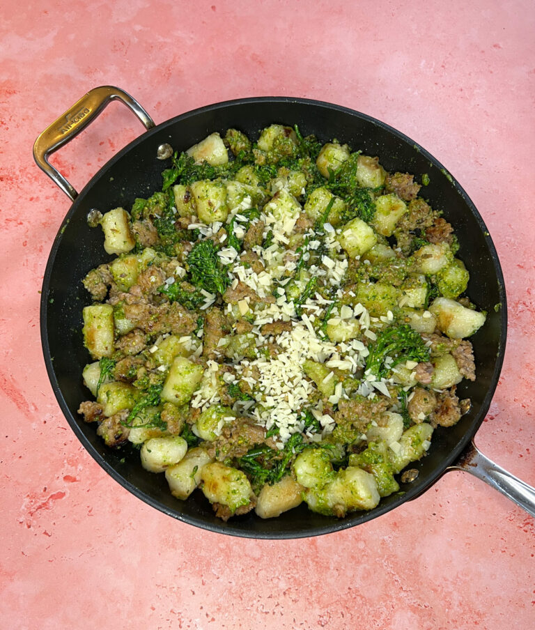 Sausage & Broccolini Cauliflower Gnocchi Recipe