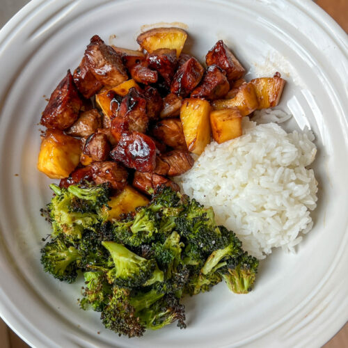 pineapple pork bowls