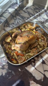 Lemon And Garlic Oven Roasted Chicken