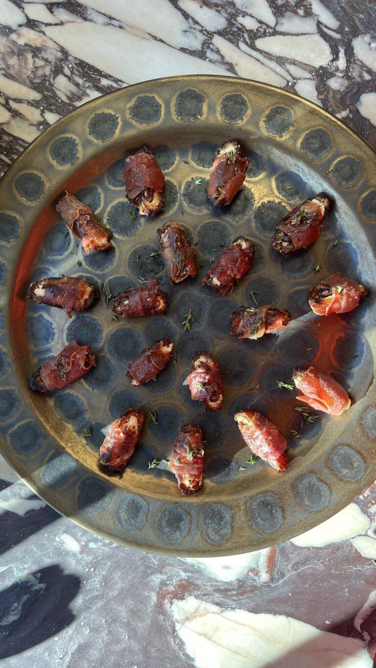 Prosciutto-Wrapped Dates Stuffed With Goat Cheese