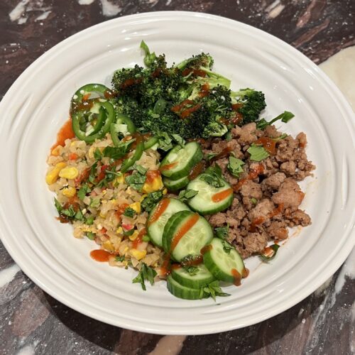 Easy Ground Pork Cauliflower RiceBowl Recipe