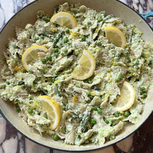 Easy Lemon Ricotta Pasta with Spring Veggies