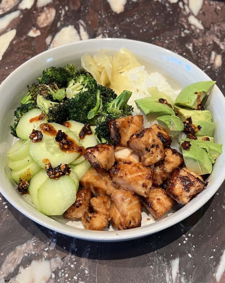 Easy Air Fryer Miso Glazed Salmon Bowls Recipe