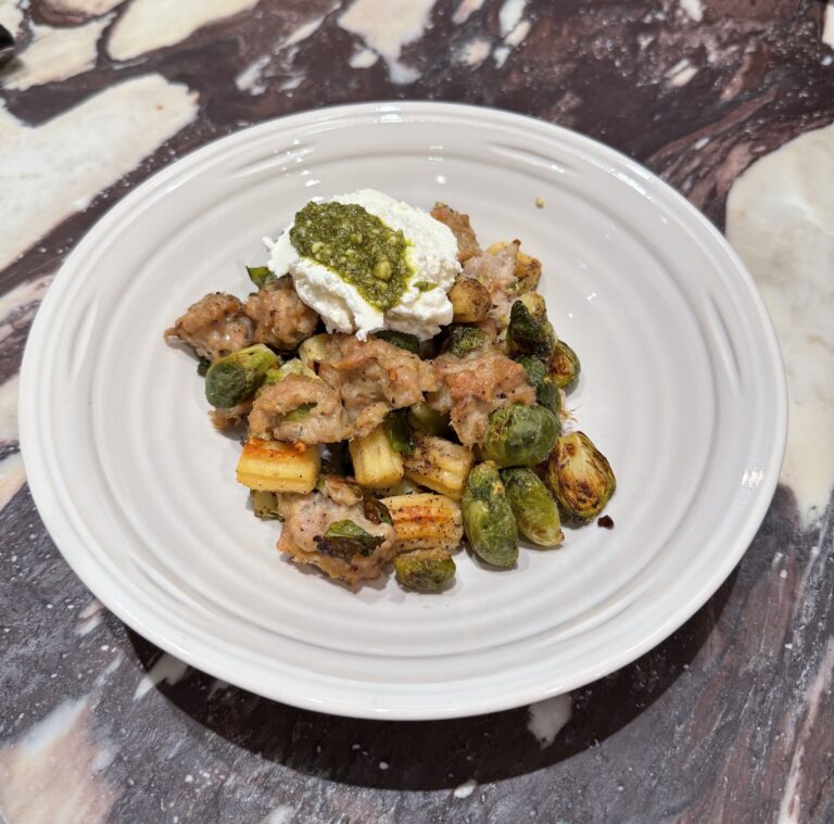 Gluten Free Sheet Pan Gnocchi with Sausage and Brussels Sprouts